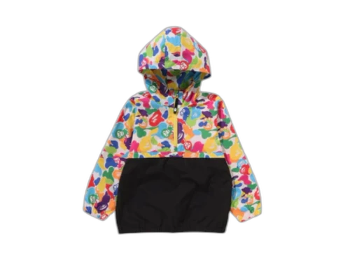 BAPE Kids Milo ABC Multi Anorak Jacket Multicolor