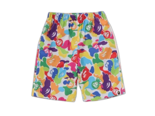BAPE Kids Milo ABC Multi Beach Shorts Multicolor