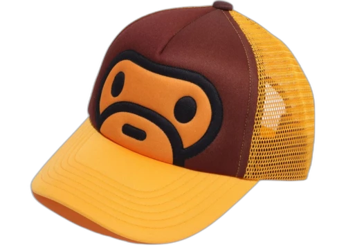 BAPE Kids Milo Face Mesh Cap Brown
