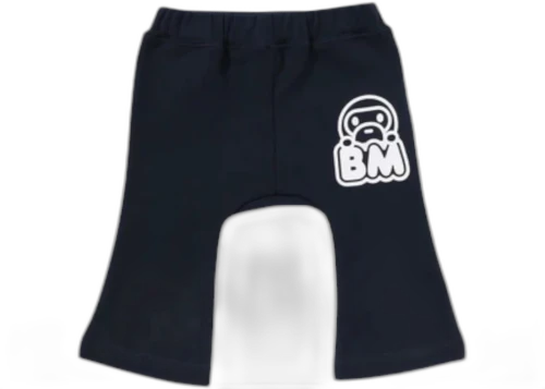 BAPE Infant Baby Milo Face Pants Navy