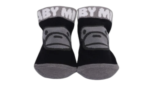 BAPE Kids Milo Face Baby Socks Brown
