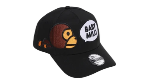 BAPE Kids Big Milo New Era 9Forty Cap Black