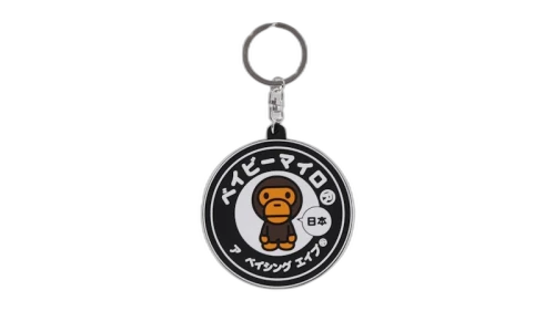 BAPE Baby Milo Japan Rubber Keychain Black