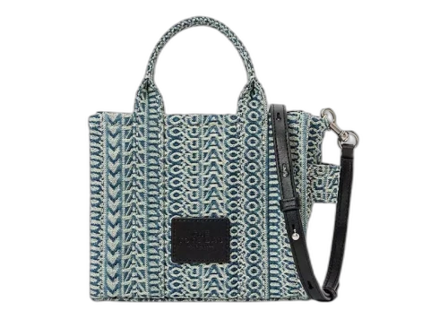Marc Jacobs The Washed Monogram Denim Micro Tote Bag Denim