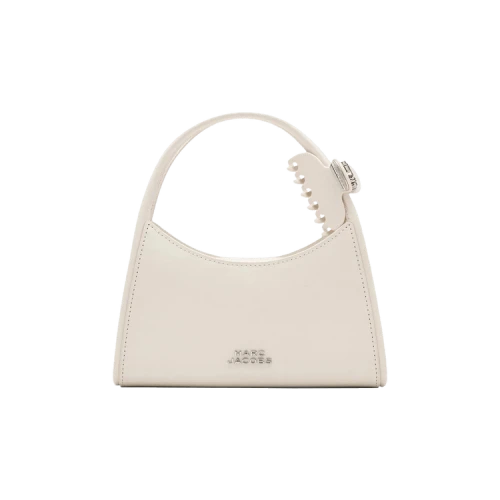 Marc Jacobs The Claw Clip Glam Crossbody Bag Cotton White
