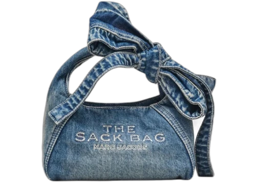 Marc Jacobs Bow Denim Mini Sack Bag Medium Was