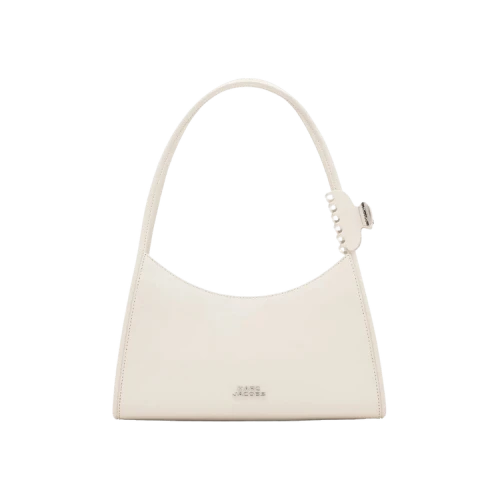 Marc Jacobs Glam Claw Clip Shoulder Bag Cotton White