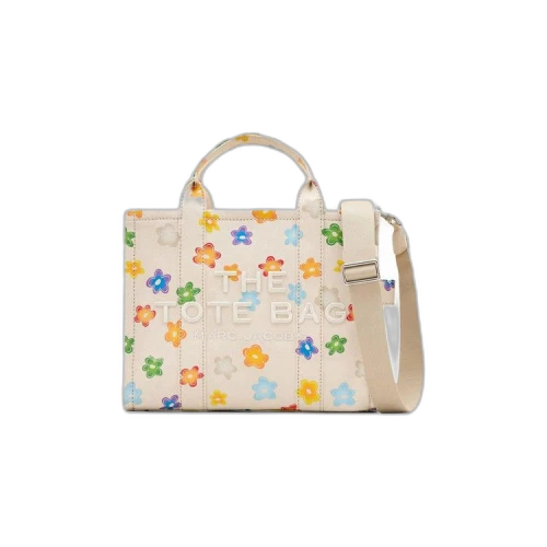 Marc Jacobs Wild Daisy Canvas Medium Tote Bag White Multi
