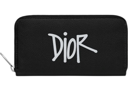 Dior And Shawn Long Zipped Wallet Black
