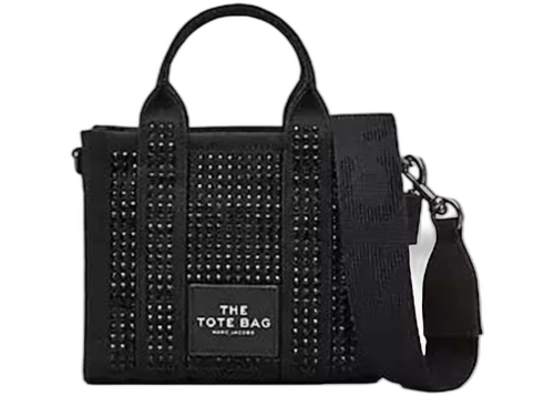 Marc Jacobs The Crystal Canvas Mini Tote Bag Black