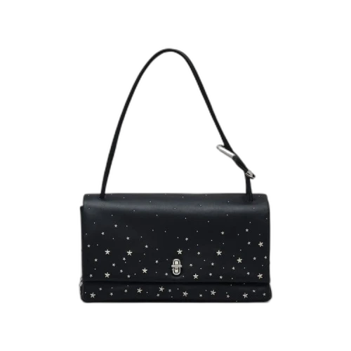 Marc Jacobs The Large Dual Star Studded Shoulder Bag Black