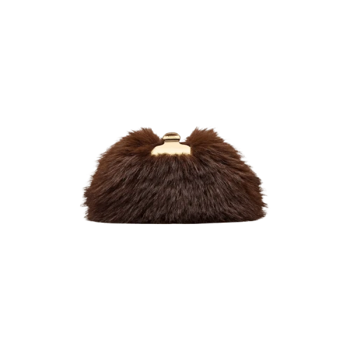 Marc Jacobs The Small Claw Clip Clutch Dark Brown