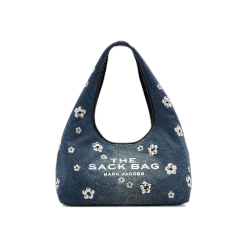 Marc Jacobs The Sequin Daisy Denim Sack Bag Vintage Indigo