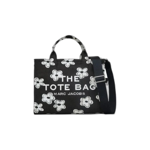 Marc Jacobs The Daisy Canvas Medium Tote Bag Black/White