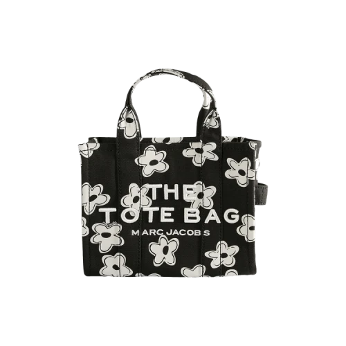 Marc Jacobs The Daisy Canvas Small Tote Bag Black/White