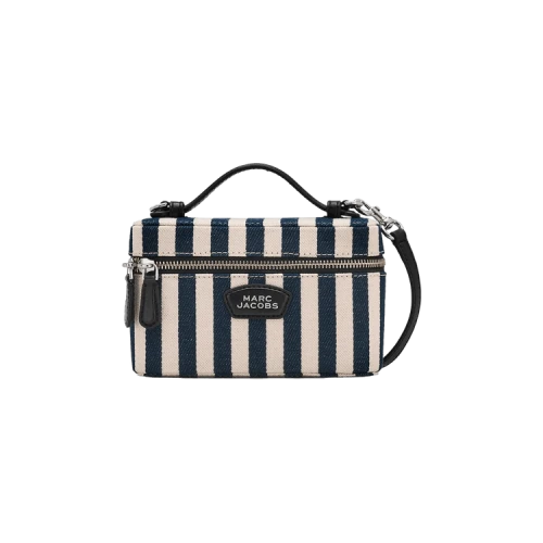 Marc Jacobs Stripe Canvas Everyday Logo Slg Vanity Bag Blueea
