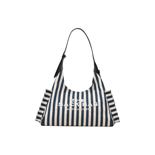 Marc Jacobs Stripe Canvas Belted Sack Bag Blueea