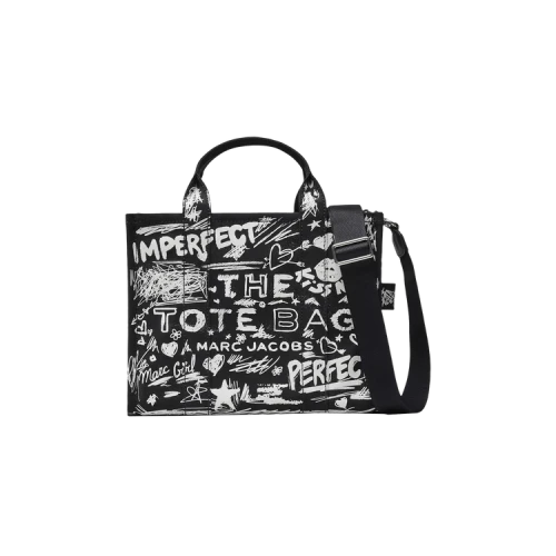 Marc Jacobs Punk Scribble Canvas Medium Tote Bag Cotton