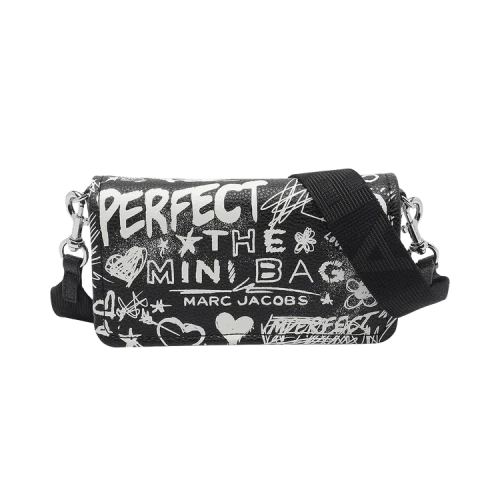 Marc Jacobs Punk Scribble Leather The Items Slg Mini Bag Blackult