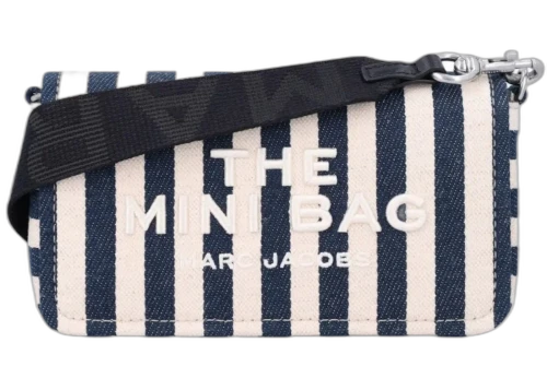 Marc Jacobs Striped Canvas The Mini Bag Blue Multi
