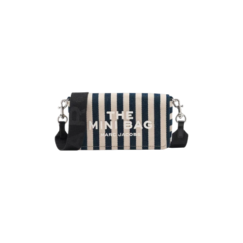 Marc Jacobs Stripe Canvas The Items Slg Mini Bag Blue Sea