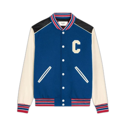 CELINE Oversized Wool Teddy Jacket 'Cobalt'