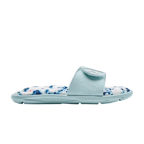 Under Armour Ignite 6 Graphic Footbed Slide 'Color Splash - Fuse Teal' (Women's)