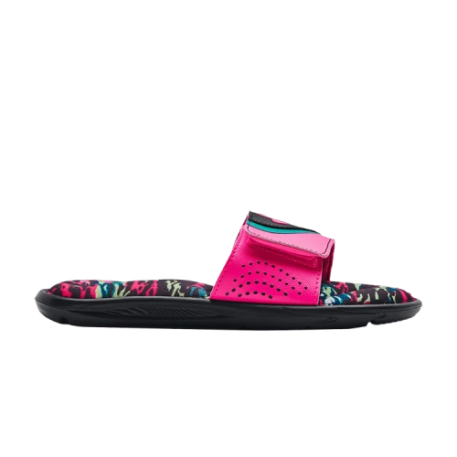 Under Armour Ignite 6 Graphic Footbed Slide GS 'Black Electro Pink'