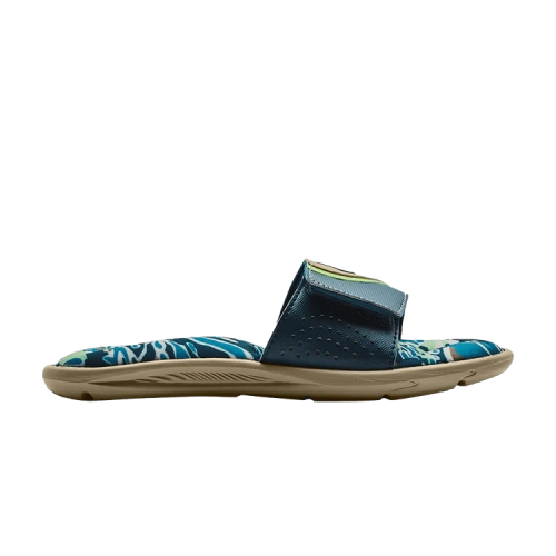 Under Armour Ignite 6 Graphic Footbed Slide GS 'Khaki Base Deep Sea'