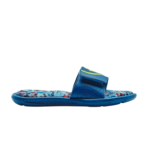 Under Armour Ignite 6 Graphic Footbed Slide GS 'Cruise Blue'