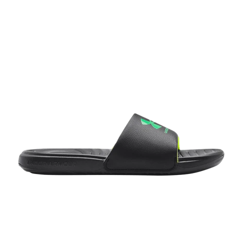Under Armour Ansa Fixed Slides GS 'Black High-Vis Yellow'