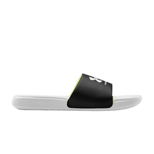 (GS) Under Armour Ansa Fixed Slides 'White Black'