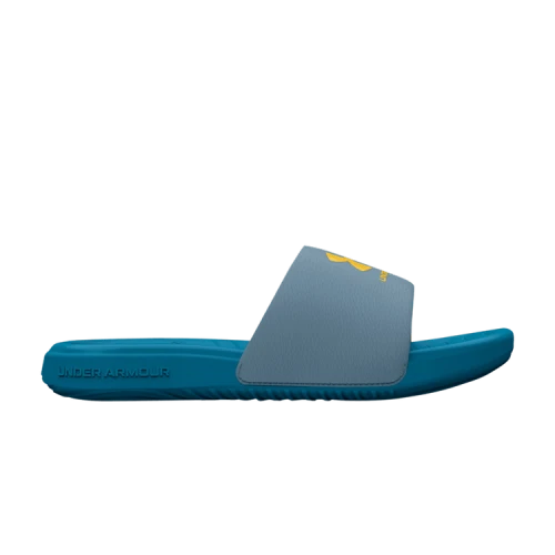 Under Armour Ansa Fixed Slides 'Cosmic Blue Tahoe Gold'