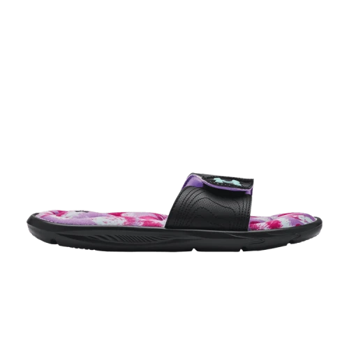 Under Armour Ignite 6 Graphic Footbed Slide GS 'Black Breeze'