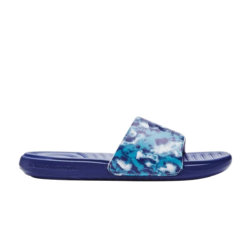 Under Armour Ansa Graphic Slide GS 'Sonar Blue Paint Smudge'