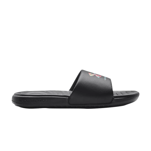 Under Armour Ansa Graphic Slide GS 'Black Electro Pink'