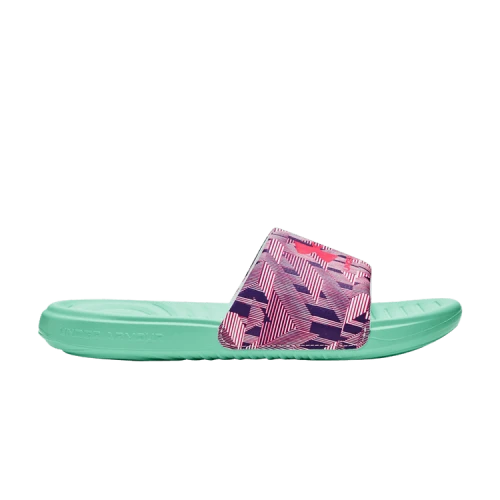 Under Armour Ansa Graphic Slide GS 'Green Breeze Pink Shock'