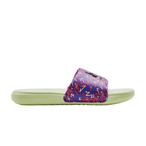 Under Armour Ansa Graphic Slide GS 'Mega Magenta Sugar Mint'