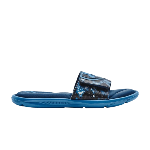 Under Armour Ignite 6 Graphic Strap Slide 'Color Splash - Petrol Blue'
