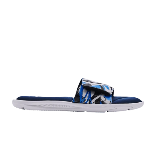 Under Armour Ignite 6 Graphic Strap Slide 'White Academy'