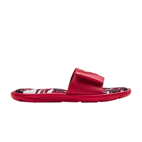 Under Armour Ignite 6 Graphic Strap Slide 'Red White'
