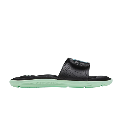 Under Armour Ignite 4 Graphic Strap Slide 'Black Aqua Foam' (Women's)