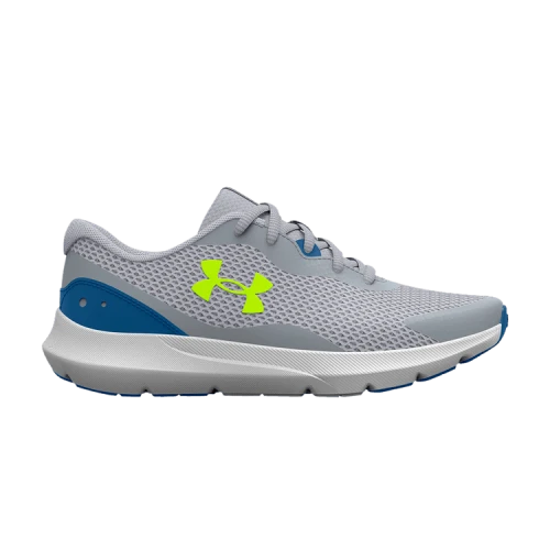 (GS) Under Armour Surge 3 'Grey High Vis Yellow'