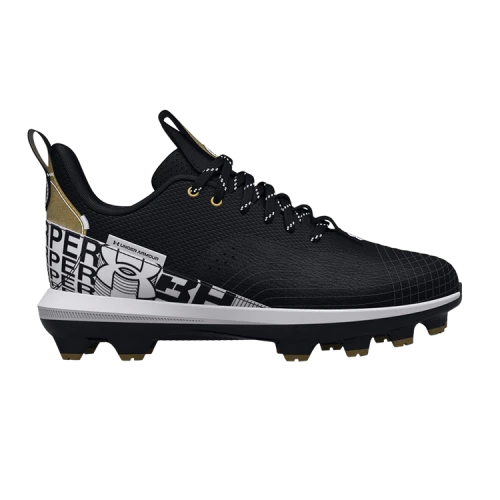 Under Armour Harper 7 Low TPU GS 'Black White Gold'