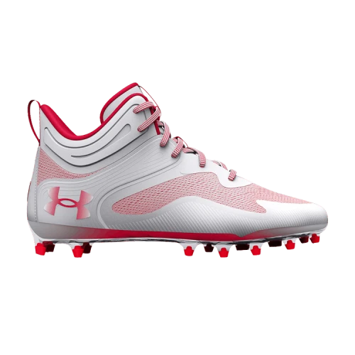 Under Armour Command MC Mid Lacrosse Cleats 'White Red'