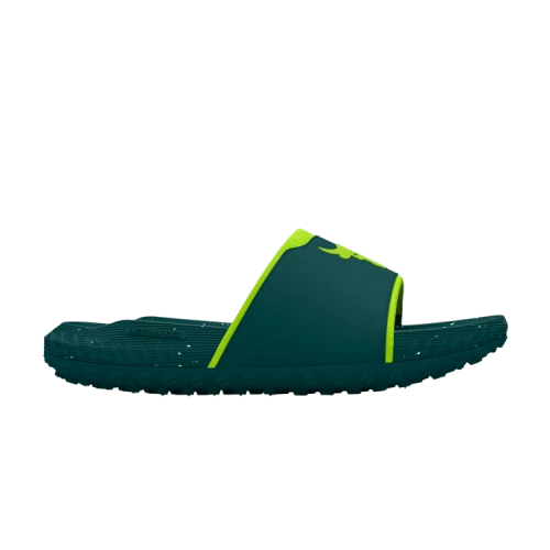 Under Armour Project Rock 3 Slide 'Hydro Teal High Vis Yellow'