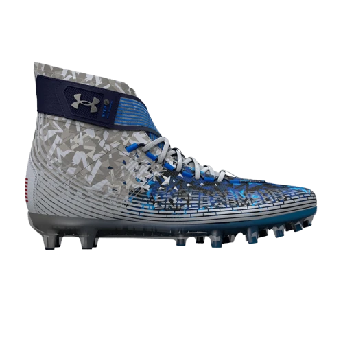 Under Armour Highlight MC LE USA Football Cleats 'Grey Blue Red'
