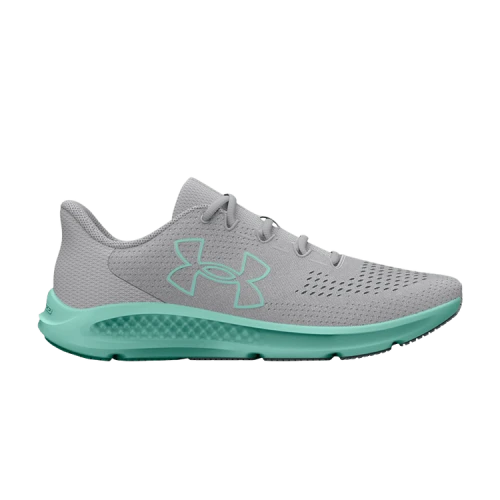 Under Armour Charged Pursuit 3 'Big Logo - Mod Grey Neo Turquoise' (Women's)