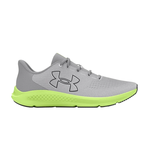 Under Armour Charged Pursuit 3 'Big Logo - Halo Grey Lime' (Women's)