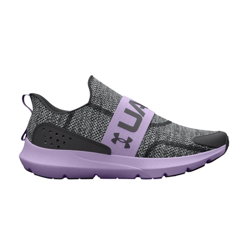 (GS) Under Armour Surge 3 Slip 'Jet Grey Nebula Purple'